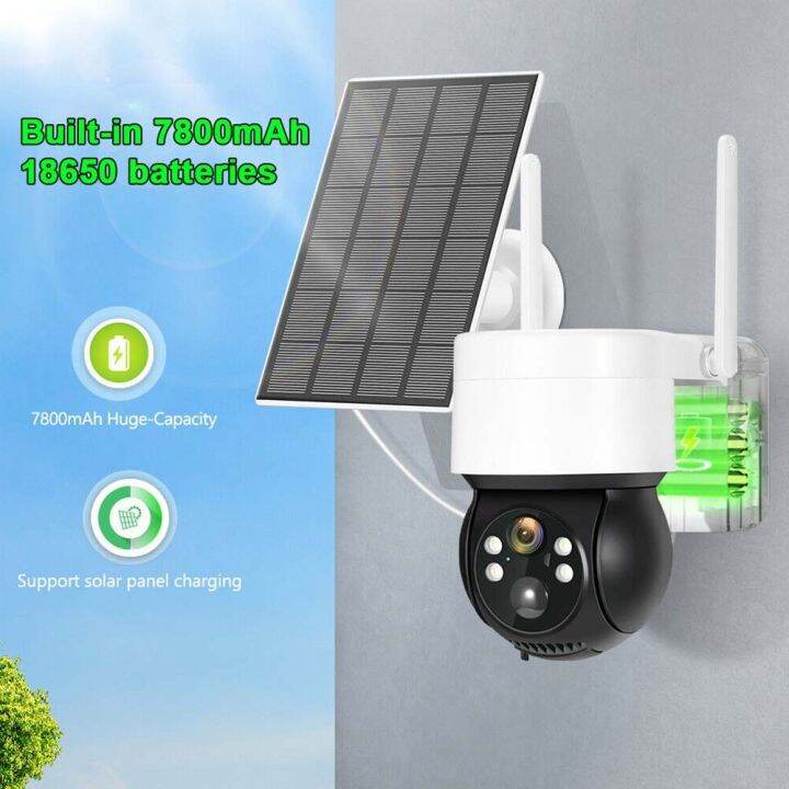【Ready Stock】 Solar Security IP Camera Battery Powered Outdoor Wireless