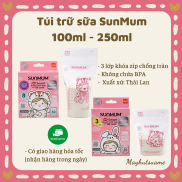 Túi trữ sữa SunMum Thái lan - thể tích 100ml - 250ml - mẫu mới màu hồng
