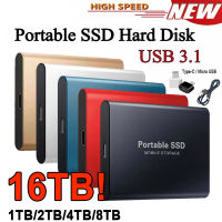 1TB Original แบบพกพา SSD ฮาร์ดไดรฟ์ภายนอกความเร็วสูง Type-Cusb 3.1 Solid State Drive 500GB ฮาร์ดดิสก์สำหรับเดสก์ท็อป Mac แล็ปท็อป