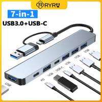 Hyra Type C USB3.0แท่นวางมือถือ USB C ฮับ4พอร์ต USB ฮับ2.0 PD ฮับบัตร TF 3.0 USB อะแดปเตอร์สถานีอัลตร้าสลิมข้อมูลฮับ