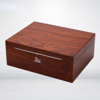 40 CT Humidor ไม้ซีดาร์แล็กเกอร์ Rosewood Grain Humidor