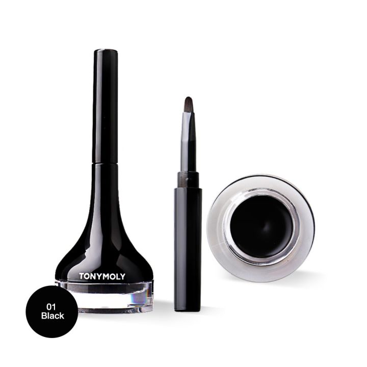 tonymoly-back-gel-eyeliner-4-5ml-01-black-อายไลเนอร์ที่รวมเอาด้ามจับและแปรงปัดเข้าด้วยกันเพื่อความสะดวกในการใช้งาน