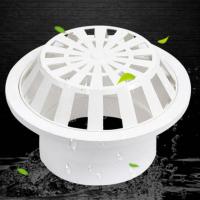 PVC Outdoor Floor Drain 75/110mm Roof Floor Drain Round Rain Drain Bucket Breathable Cap Vent Plastic Roof Floor Drain Traps Drains