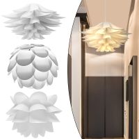 Nordic Modern Paper Origami Lantern Shade Foldable Hanging Pendant Chandelier Light Art Lampshade for Houseold Decoration