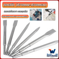 Wisell ดอกสกัดปากแบน ดอกสกัดปากแหลม​ ดอกแย็กปูน ดอกสกัดคอนกรีต  วัสดุเหล็ก 14*250mm Electric chisel head