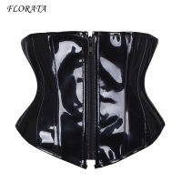 2021Women Slimming Corsets And Bustiers Sexy PVC Lingerie Black Body Shaper Waist Trainer Steampunk Corset Hot Top Underbust