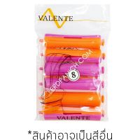 Vatente วาเลนเต้ แกนดัดผม ญี่ปุ่น 2สี คละสี เบอร์8 (2cm) แพค6ชิ้น