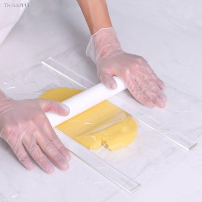 ❉❀㍿ 2Pcs Biscuit Smoother Acrylic Biscuit Balance Ruler Fondant Icing Biscuit Thickness Ruler Baking AccessoriesCake Rolling Tool