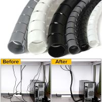 1.5/2m 10/16 mm Flexible Spiral Cable Organizer Storage Pipe Cord Protector Management Cable Winder Desk Tidy Cable Accessories Cable Management