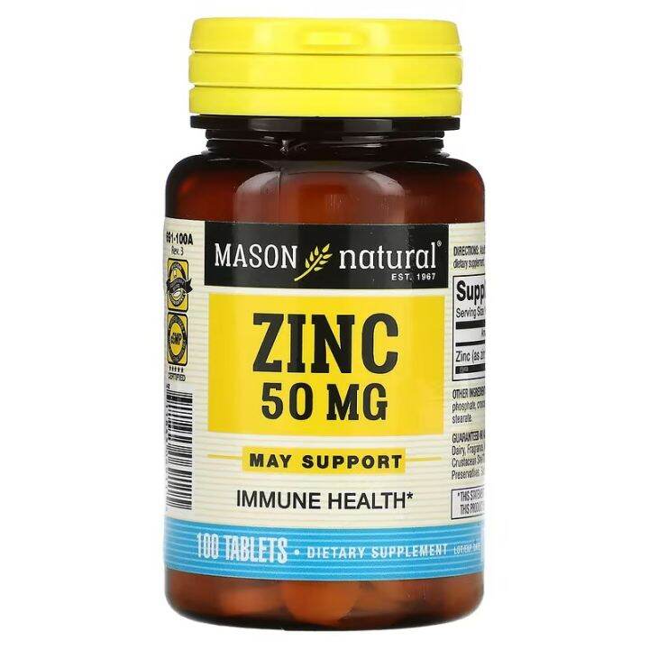 Zinc gluconate, 50 mg, 100 Tablets Lazada PH