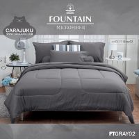 FOUNN ชุดผ้าปูที่นอน สีเทา GRAY FTGRAY02 #ฟาวเท่น ชุดเครื่องนอน ผ้าปูเตียง ผ้านวม ผ้าห่ม สีพื้น Color บริการเก็บเงินปลายทาง สำหรับคุณ