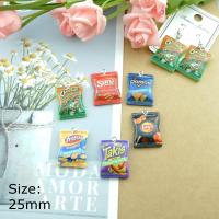 Resin Snacks Potato Chips Charms For Bracelets Key Chain Earring Jewelry Making DIY Craft Pendants Handmade Dollhouse DIY accessories and others