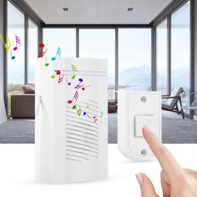 【CW】 Doorbell School Hospital Laboratory Chime Wall Mounted Tape Attached Door Office Access System