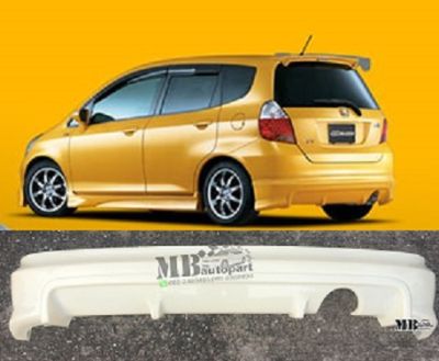 สเกิร์ตหลังแต่งรถยนต์ Honda Jazz สำหรับปี 2003-2005 งานไทย พลาสติก ABS งานดิบไม่ทำสี