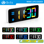 Brifit Đồng hồ báo thức RGB 5.8 inch Đồng hồ màu LED với thời gian tiết