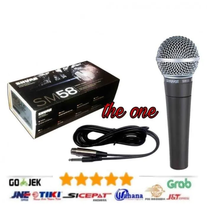 PROMO MIC KABEL SHURE SM58 KW1/MICROPHONE SHURE SM 58 sedia mic