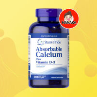 Puritans Pride Absorbable Calcium Plus Vitamin D-3 1300 mg/25 mcg / 200 Softgels