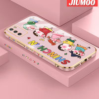 JIUMOO เคส F02s M02s A02s ปลอกสำหรับ Samsung สีเทียน Shin-Chan ใหม่พื้นผิวขอบสี่เหลี่ยมเคสนิ่มซิลิกาเจลกันกระแทกเคสมือถือรวมเลนส์กล้องถ่ายรูปฝาครอบป้องกัน