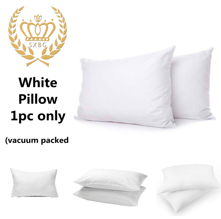 White Pillow 1pc only ( vacuum packed ) Lazada PH