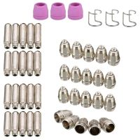 46PCS for SG-55 AG-60 WSD-60 Plasma Cutter Consumables Kit Plasma Cutting Torch Tip Nozzles Electrodes Shield Cap