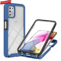 ☊♀ Front Screen Protector Cases For Motorola G Stylus G Power 2021 G9 Play Solid Shockproof Clear Cover Hard PC Soft Silicone Coque