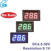 【♘COD Free Cas♘】 dianlan09 มิเตอร์วัดกระแสไฟดิจิตอล Led Dc 4.5-30V โวลต์ Dc เครื่องวัดโวลต์ทดสอบโวลต์แผงมิเตอร์สำหรับรถจักรยานยนต์ E-Bike สีน้ำเงินสีเขียว0.56