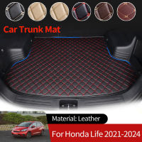 สำหรับ Honda Life Jazz GRGS 2021 2022 2023หนัง Boot Liner Cargo ด้านหลัง Trunk Mat กระเป๋าเดินทางชั้นถาดพรมกันน้ำอุปกรณ์เสริม