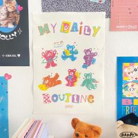 DADDY | My Daily Routine Poster A3 โปสเตอร์ลายน้องหมีสุดน่ารัก