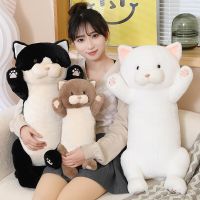 【CW】1pc 45/75cm Kawaii Cat Plush Pillows Stuffed Soft Animal Cushion Sleeping Dolls for Children Girls Birthday Xmas Gift Toys