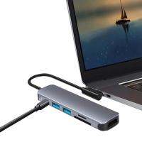 [HOT HAIXWLXKWW 589] 6 1 USB C Dock S D/tf Card Reader Multiport Adapter USB3.0 Dongle สำหรับการถ่ายโอนข้อมูล