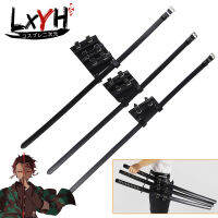 [LXYH- COSER KING] 1pcs Anime Demon Slayer Kimetsu No Yaiba Cosplay Costume sword Shinobu Tanjirou Zenitsu Kanao Sword PU เข็มขัดเอว Sheath ผู้ใหญ่ผู้ชาย Larp นักรบคอสเพลย์หนังสายคล้องคอสำหรับ ดาบ