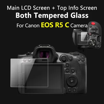 สำหรับ Canon EOS R5 C R5C กล้องกระจกนิรภัยกล้องป้องกันกระจกหลักจอแสดงผล LCD ข้อมูลยอดนิยมป้องกันหน้าจอยามปก