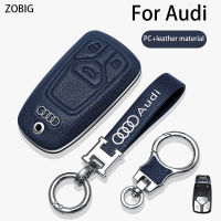 ZOBIG ที่ห้อยกุญแจหนังแท้ปกสำหรับ Audi เคสกุญแจรถยนต์เปลือกสำหรับพอดีกับ A4 Audi Q5 Q7 A3 TT A6 SQ5 R8 S5 A6 A7 C8กุญแจรีโมตเดิม