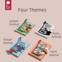 Babycare Funny Animal Tails Book หนังสือผ้าเด็กของเล่นเพื่อการศึกษาก่อนวัย BPA ฟรีสำหรับเด็กและเด็ก 1 ชิ้น