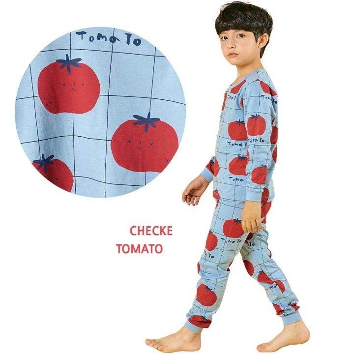 unifriend-kids-pajamas-boys-sleepwear-clothes-set-home-wear-long-sleeve-100-organic-boys-pyjamas-nightwear-check-tomato