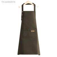 ☃◙ 2023 Fashion Canvas Kitchen Aprons For Woman Men Chef Work Apron For Grill Restaurant Bar Shop Cafes Beauty Nails StudiosUniform