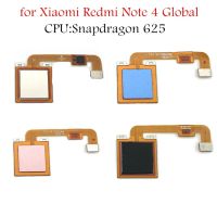 เครื่องสแกนลายนิ้วมือ Xiaomi Redmi Note 4ทั่วโลก,สายปุ่มโฮมโค้งเซ็นเซอร์ Id สัมผัสกลับชิ้นส่วนซ่อมสายเฟล็กซ์