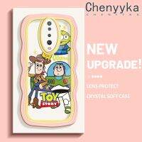 เคส Chenyyka สำหรับ Xiaomi เคส K30 POCO X2 POCO F2 Redmi การ์ตูนทอยสตอรี่ Lightyear แฟชั่นคลื่นขอบครีมน่ารักเคสโทรศัพท์แบบใสดีไซน์ใหม่ซิลิโคนโปร่งใสกันกระแทกฝาครอบป้องกันเลนส์กล้อง