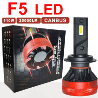 LED F5 20000LM 6000K 55W หลอดไฟรถยนต์ LED สว่างกว่าหลอดเดิม 3-4 เท่่า ไฟหน้ารถยนต์ H4 H11 หลอดไฟ LED รถยนต์ รับประกัน 3 เดือน