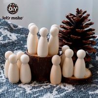 50PCS 35mm 43mm 65mm Wooden Peg Dolls Hardwood Natural Unfinished Boy Girl Wood Dolls For Home Nursery Decor DIY Pegdoll Wood