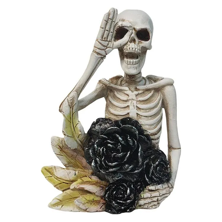 Skeleton Halloween Decor Day of The Dead Decor Resin Crafts Cute ...
