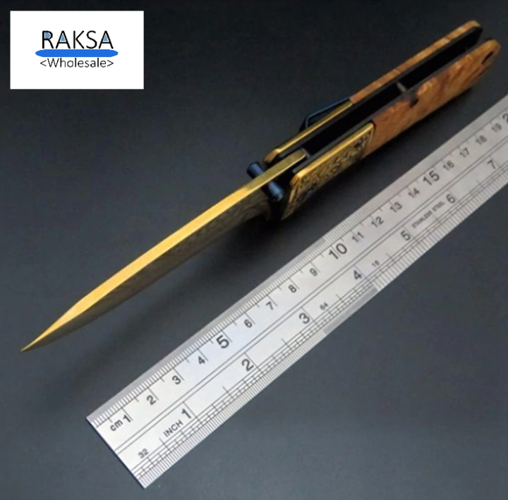 raksa-wholesale-chongming-knife-รุ่นcm71-มีดพับ-มีดพกพา-มีดเดินป่า-มีดสวยงาม-ลวดลายเอกลักษณ์สวยงามน่าสะสม-ยาว-8-3-นิ้ว-cm001-nc