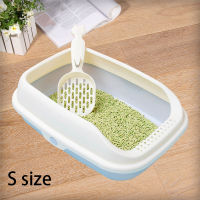 Semi-enclosed cat toilet cat litter box puppy cat toilet large space removable and easy to clean supplies