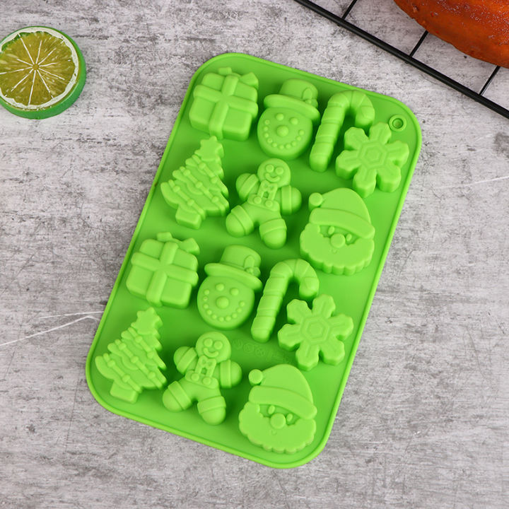 Christmas Silicone Chocolate Mould Xmas Candy Mold Trays Baking