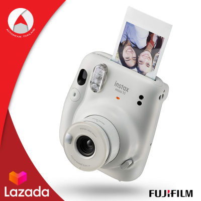 Fujifilm Instax Camera mini 11 กล้องอินสแตนท์ กล้องโพลารอยด์ Instant Camera สีขาว Ice White (ประกันศูนย์ 1 ปี) พิมพ์รูปจากกล้องได้ ด้วยแผ่นฟิล์ม Instax