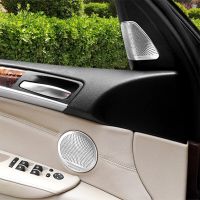 Stainless Steel For BMW X5 X6 E70 E71 F15 Accessories Interior Trim Door Audio Speaker Door Loudspeaker Decorative Cover Sticker