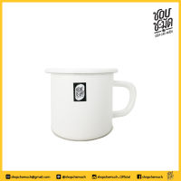 ShopChaMuch กระป๋องหู Enamel Mug  7 cm. (สีขาว) 150 ML SCMC7W