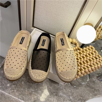 Nice slippers in the spring of 2023 the new south Korean small sweet wind concatenation wave knitting fisherman outside wear slippers shoes joker woman