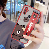 UCUC เคสโทรศัพท์เคสสำหรับ Realme C3กันกระแทก Frosted กลับการ์ตูนหมีสีน้ำตาลกรณีเคสใส่โทรศัพท์ (สายรัดข้อมือ) Soft Edge Full ฝาครอบเลนส์ป้องกันเลนส์โทรศัพท์บางเฉียบกรณี