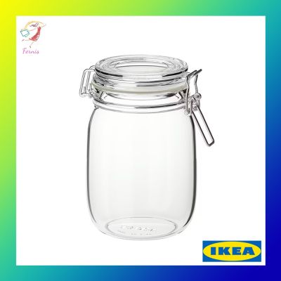 ขวด โหล แก้ว โหลแก้ว ขวดโหล มีฝาปิดกันอากาศเข้า คอร์เก้น อิเกีย Glass Jar KORKEN